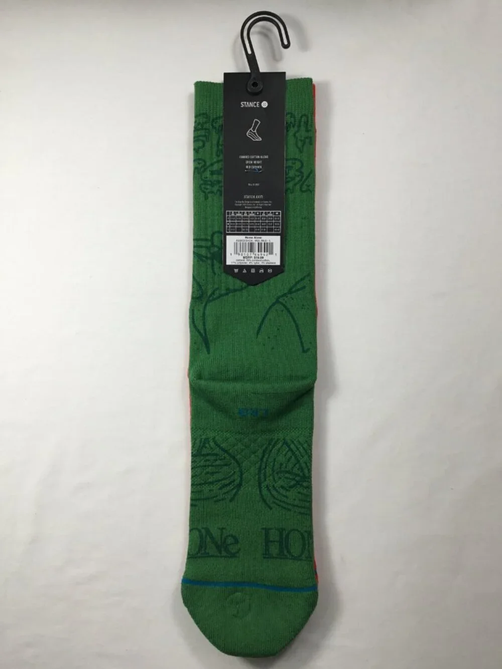 Stance  Home Alone Red & Green Crew Socks Size L